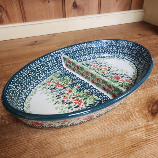 Dish ~ Divided ~ Oval 164-U4335 pf0425