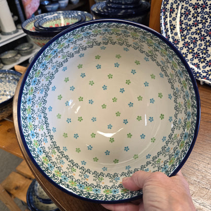 Pedestal Bowl - Large 9"wx5"H  A14-2362X  Beach Sparkle pf0526