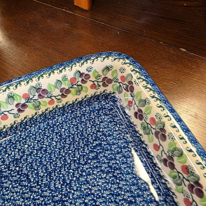 Baker   Rectangular w/Rim   Lasagna    11.25" x 13.75" 1418X ~ Burgandy Berry Blue