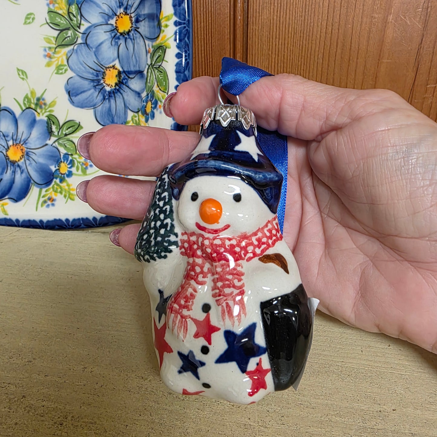 Ornament ~ Snowman w/tree