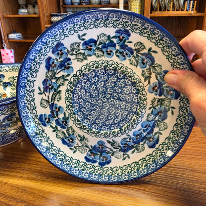 Berry Bowl w/ Saucer   8"W  470-2273X  Winter Viola pf0526