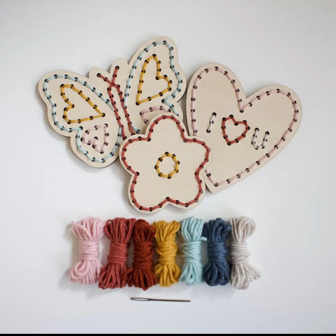 Embroidery Kit ~ Kids heart / Flower / Butterfly