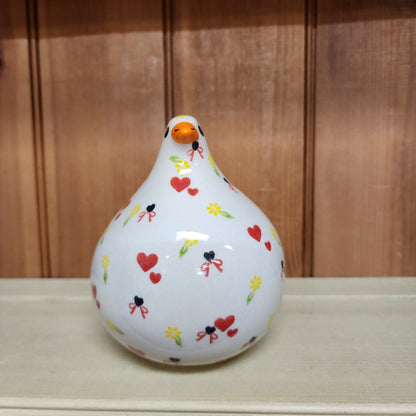 Dove bank figurine ~ Hearts and Bows