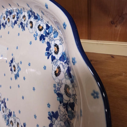 Platter   Oval   11.5" x 15.5"   2222X ~ Snow Poppy
