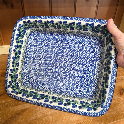 Baker   Rectangular w/Rim   Lasagna    11.25" x 13.75" 1413X ~ Huckleberry