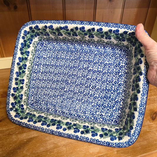 Baker   Rectangular w/Rim   Lasagna    11.25" x 13.75" 1413X ~ Huckleberry