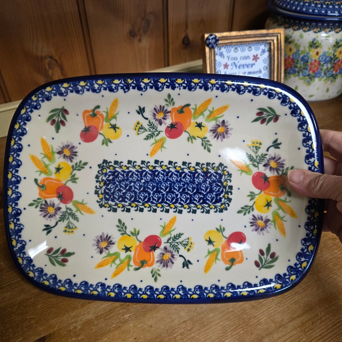 Platter 11"x8" Rectangular Veggies