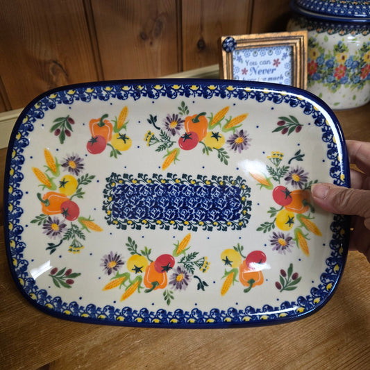 Platter 11"x8" Rectangular Veggies