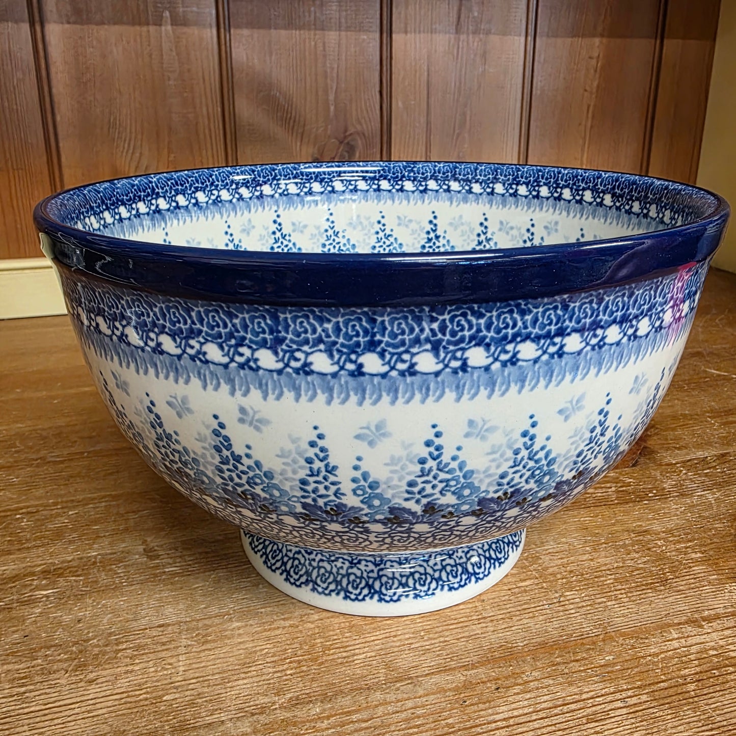Pedestal Bowl - Large     3277X ~ Blue Sage