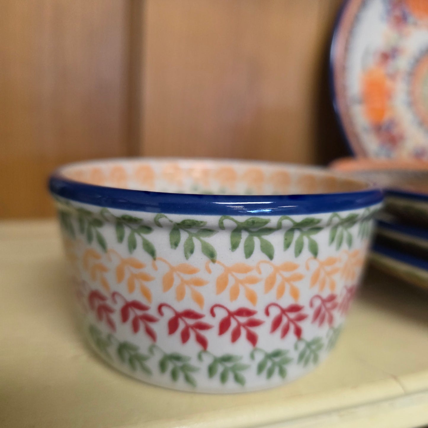 Bowl Ramekin Fall Pumpkins and Leaves PS30