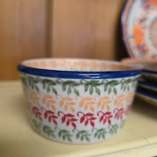 Bowl Ramekin Fall Pumpkins and Leaves PS30