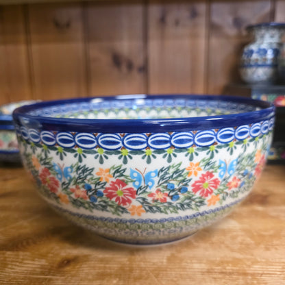 Bowl 9" Serving ~ #3 /238 butterflies (4.5"deep)