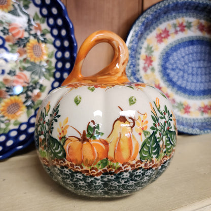 Pumpkin  5.5" orange top gourds and pumpkins