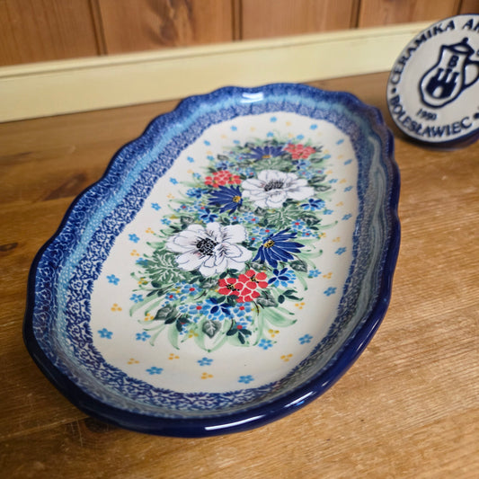 Tray   Scalloped Oval   6.25" x 12.5" A42-U5156  U4 pf0526