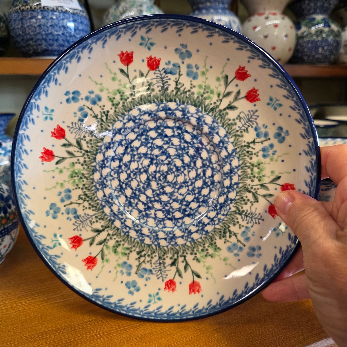 Berry Bowl w/ Saucer   8"W  470-2903X  Tulip Horizon pf0526