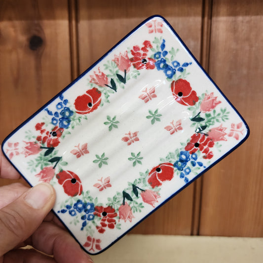 Soap Dish   3.25" x 4.25"    3220x Whimsical Garden