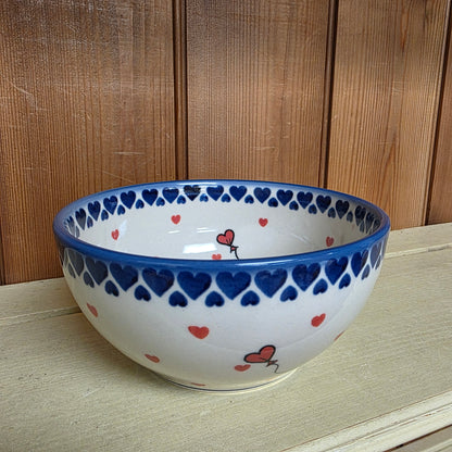 Bowl ~ 6" ~ Red Hearts