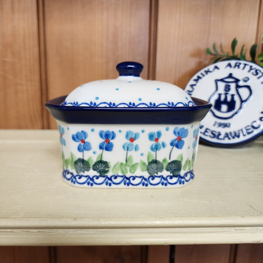 Box Covered Container   3.25"H x 3.5"W x 4.5"L  385-2668X  Dutch Iris pf0526