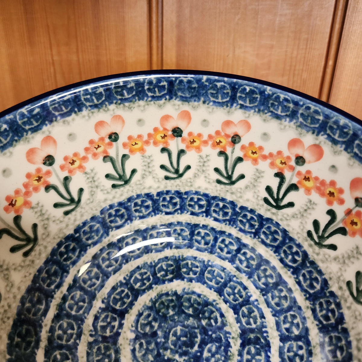 Bowl   Nesting   7.75" W 057-0560X  Peach Spring Daisy pf0526