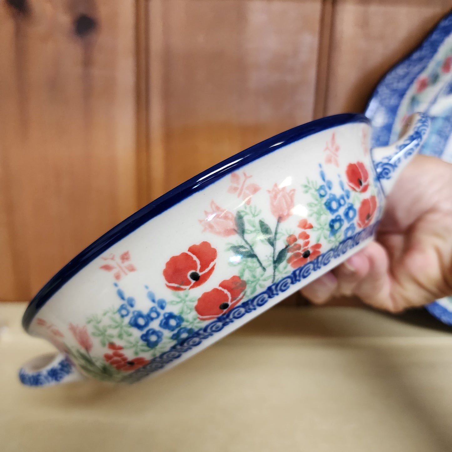 Round Baker w/handles - 6-3/4" C40-3220x  Whimsical Garden