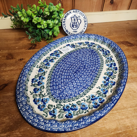 Platter   Oval   10' X 14.5" 614-2273X  Winter Viola pf0526