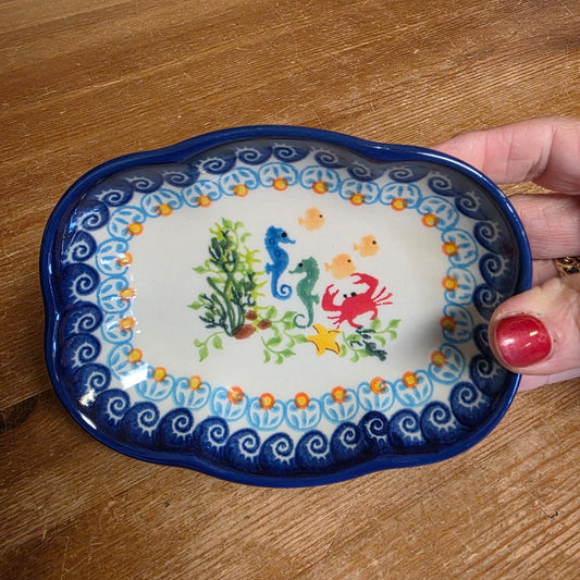 Soap dish  red crab 884  5"x4"