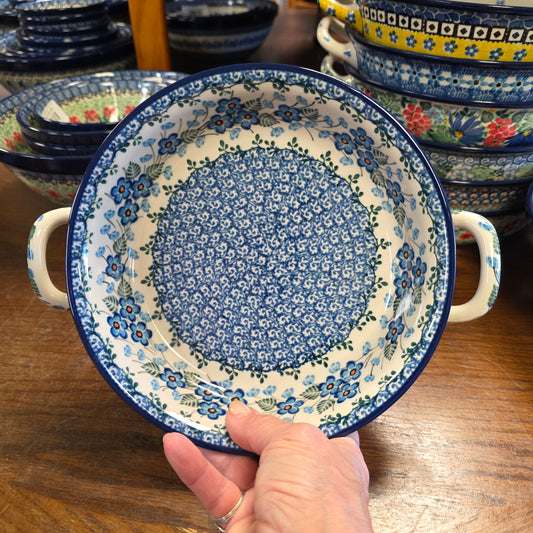 Baker   Round w/ Handles   8" 419-2272X  Parisian Posies pf0526