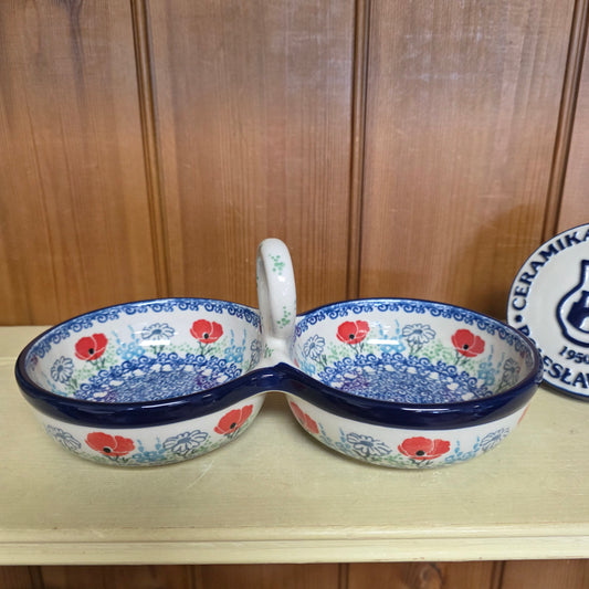 Bowls   Double Serving   9.75"L 942-2901X  Red Poppy Garden pf0526