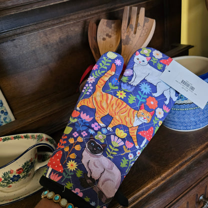 Mitt ~ Spring Kitty Cats Oven Mitt 