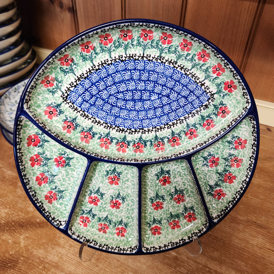 Divided Dish   10"  498-1916X  Maraschino pf0526