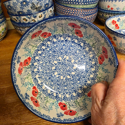 C38 ~ Bowl ~ Soup/Salad ~ 6.25"    C38-2901X  Red Poppy Garden pf0526