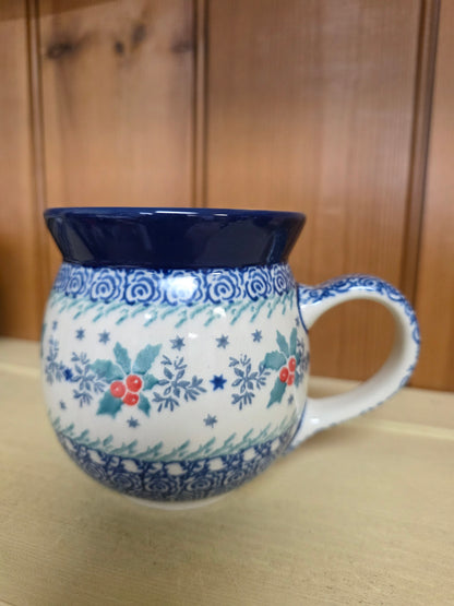 Mug   Bubble   16 oz. 073-2973X  Winter Holly pf0526