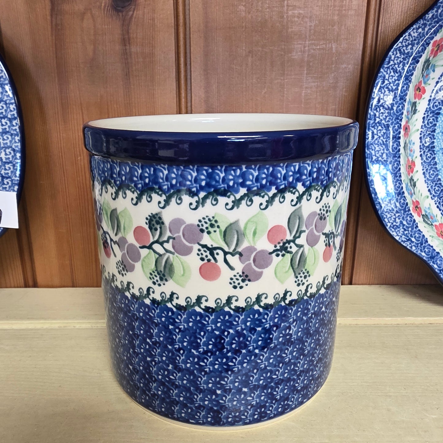 Utensil Holder   5.5"    1418X ~ Burgandy Berry Blue