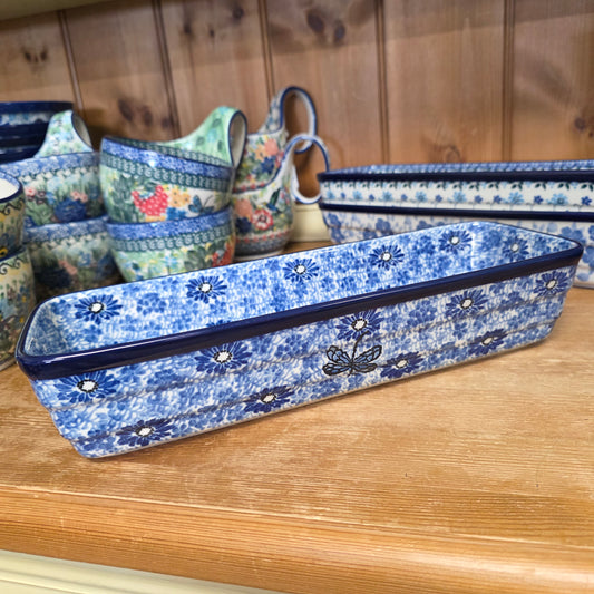 Baker Long Loaf 12" x 4.5" x 3.5"deep  784-2999X  Blue Dragonfly pf0526
