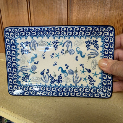 Sushi Plate 7"x4 3/4" C27-2992X Marine Life  pf0526