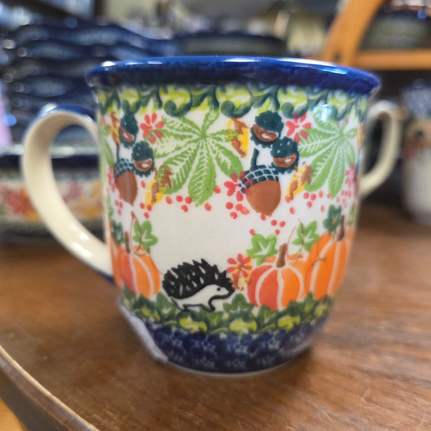 Mug 14oz hedgehog pumpkin fall