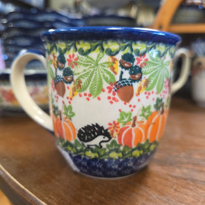 Mug 14oz hedgehog pumpkin fall