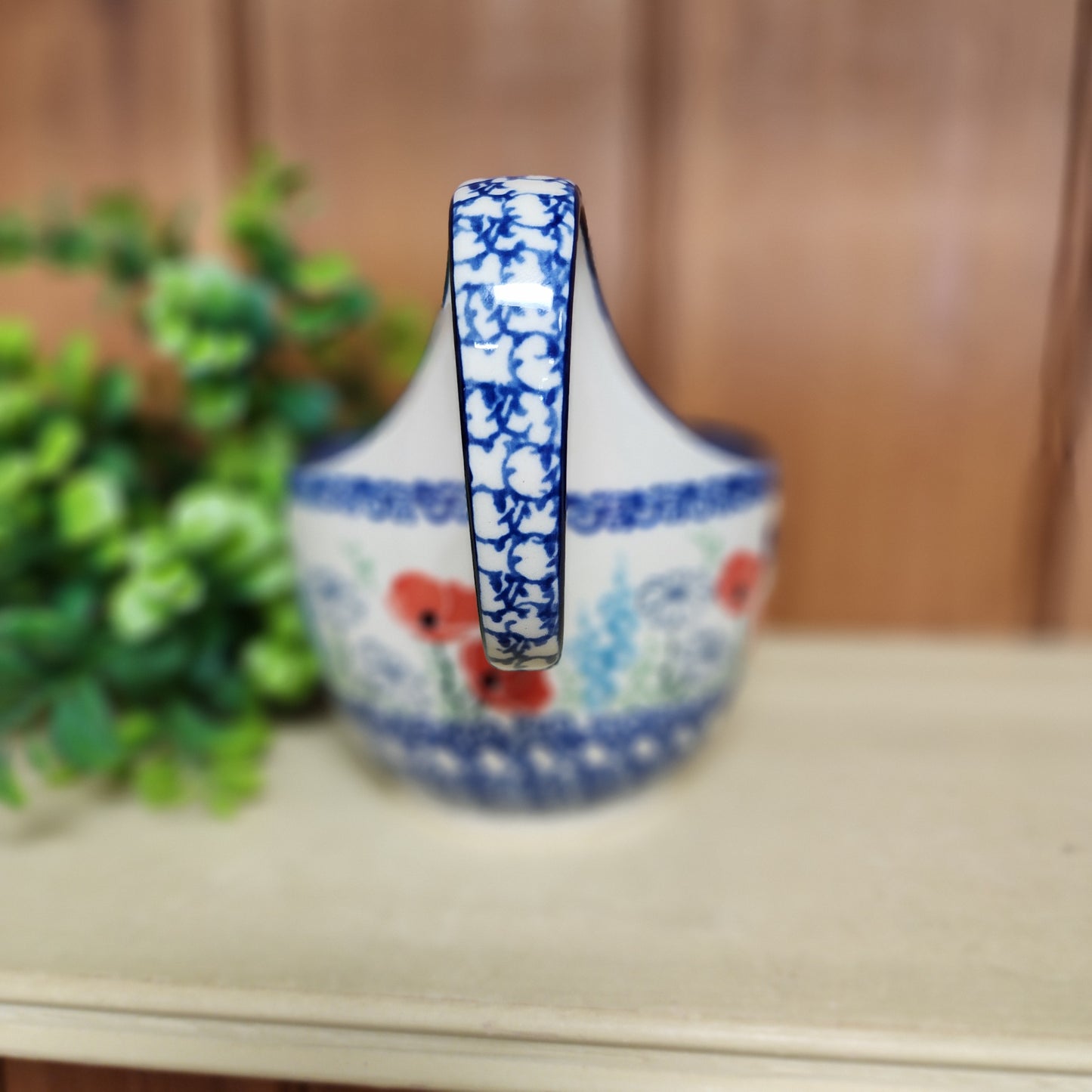 Bowl w/ Loop Handle   16 oz  845-2901X  Red Poppy Garden pf0526
