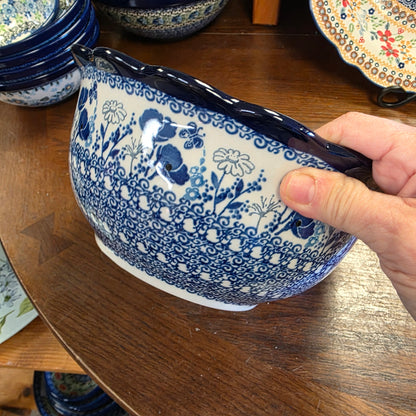 Bowl   Scalloped Edge 9"x4"     2902X ~ Evening Poppy