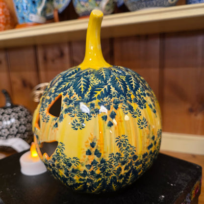 Jack o Lantern ~ Autumn 7" Luminary yellow/green