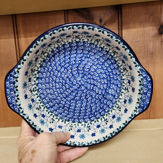 Baker ~ Round w/ Handles ~ 8"  2785X ~ Georgia Blue