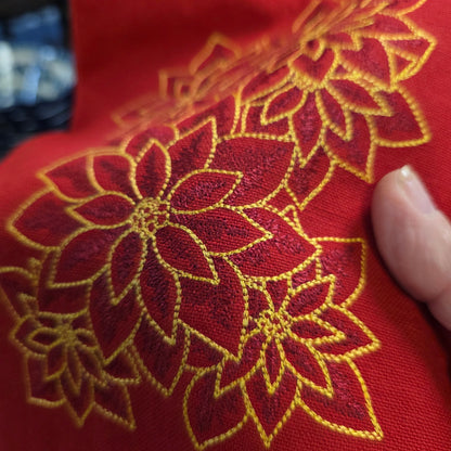Towel ~ Christmas Poinsettias Tea Towel