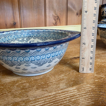 Fish Shaped Bowl ~ Medium 2372X ~ Deep Blue Sea ~ Koi Fish