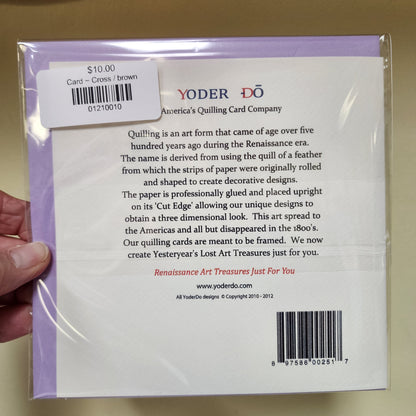 Card ~ Cross / brown