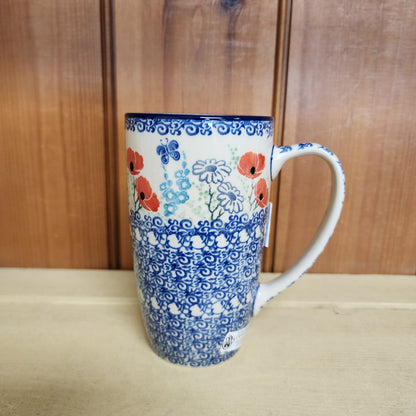 Mug 12 oz Tall Latte    C52-2901X  Red Poppy Garden pf0526