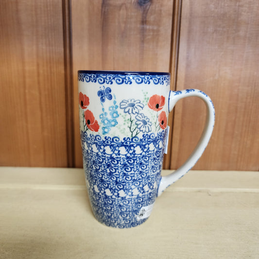 Mug 14oz Tall Latte    C52-2901X  Red Poppy Garden pf0526