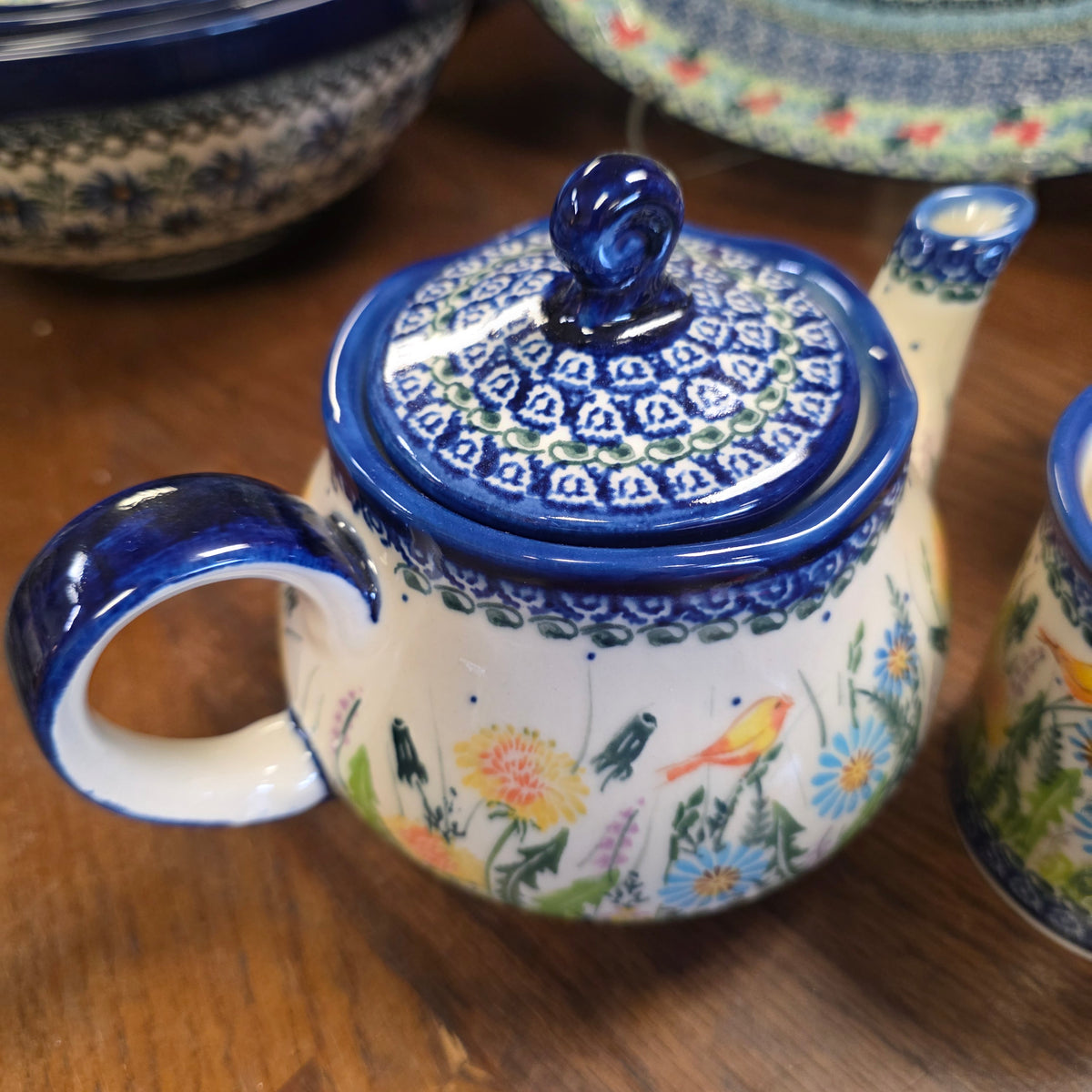 3 pc Teapot and 2 cups / Dandy 1125 bird