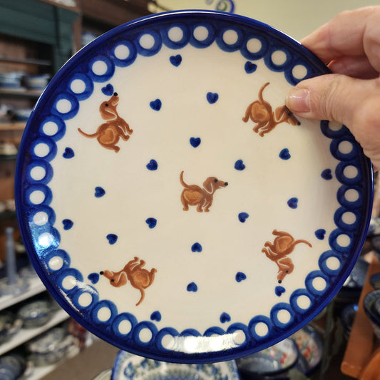 Plate ~ 7.5" ~ Dachshund 1324 Heart Butt