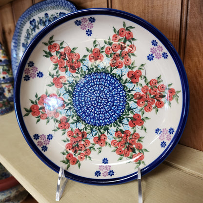 Plate 8" ~ lip ~ Red Berries