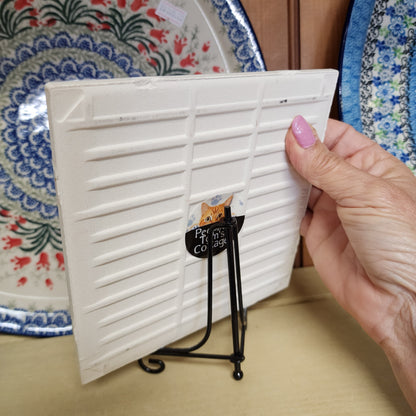 Tile ~ 6" Wildflower "NOT Polish Pottery"